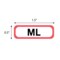 Nevs Position Labels - ML 1/2" x 1-1/2" White w/Red & Black XP-445 - alternate 2